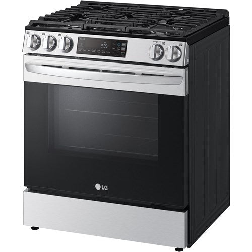 LG - 5.8 CF Gas Single Oven Slide-In Range, EasyClean Plus Self Clean, ThinQ - LSGL5831F