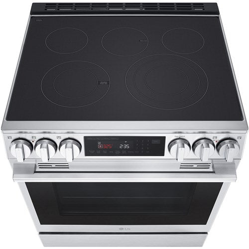 LG - 6.3 CF Smart Electric Slide-In Range,Instaview,Air Fry,ESTAR,New Handle - LSEL6335XE