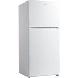 Midea - 21 CF Top Mount Refrigerator, Glass Shelves, Ice Maker Ready, ESTAR - MRT21D3BWW