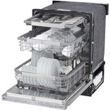 LG - 24" Top Ctrl Dishwasher, 44 dBA, 3rd Rack, TrueSteam, ThinQ - LDP6810SS