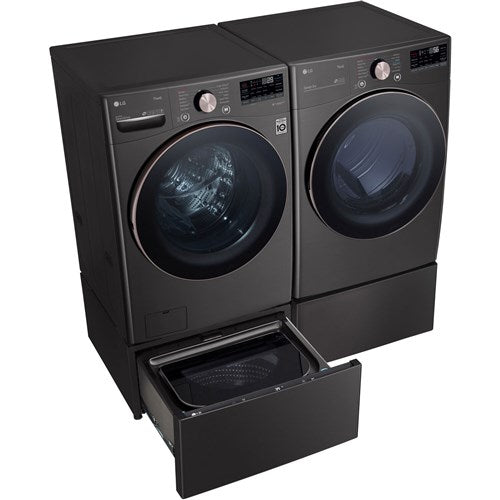 LG - 4.5 CF Front Load Washer (WM4000HBA) & 7.4 CF Gas Dryer (DLGX4001B) - WM4000HBA-G-KIT