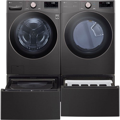 LG - 4.5 CF Front Load Washer (WM4000HBA) & 7.4 CF Electric Dryer (DLEX4000B) - WM4000HBA-E-KIT