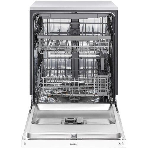 LG - 24" Front Control Dishwasher, 48 dBA, QuadWash, EasyRack Plus, 3rd Rack - LDFN4542W