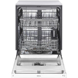 LG - 24" Front Control Dishwasher, 48 dBA, QuadWash, EasyRack Plus, 3rd Rack - LDFN4542W