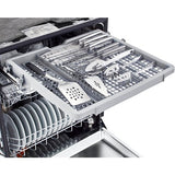 LG - 24" Front Control Dishwasher, 48 dBA, QuadWash, EasyRack Plus, 3rd Rack - LDFN4542S