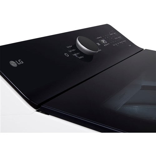 LG - 5.5 CF Top Load Washer, TurboWash 3D, Wi-Fi, Easy Unload, Agitator - WT8405CW