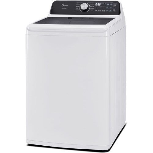 Midea - 4.5 CF Top Load Washer, Impeller, Stainless Tub - MLTW45M4BWW