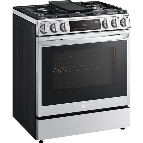 LG - 6.3 CF Dual Fuel Slide-In Range, ProBake Convection InstaView, Air Fry - LSDL6336F