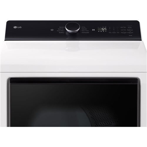 LG - 7.3 CF Electric Dryer, Wi-Fi, Easy Load, AI Sensor Dry - DLE8400WE