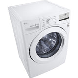 LG - 4.5 CF Front Load Washer (WM3400CW) & 7.4 CF Electric Dryer (DLE3400W) - WM3400CW-E-KIT