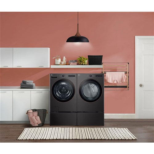 LG - 7.4 CF Ultra Large Capacity Gas Dryer w/ Sensor Dry, TurboSteam, Wi-Fi - DLGX6501B