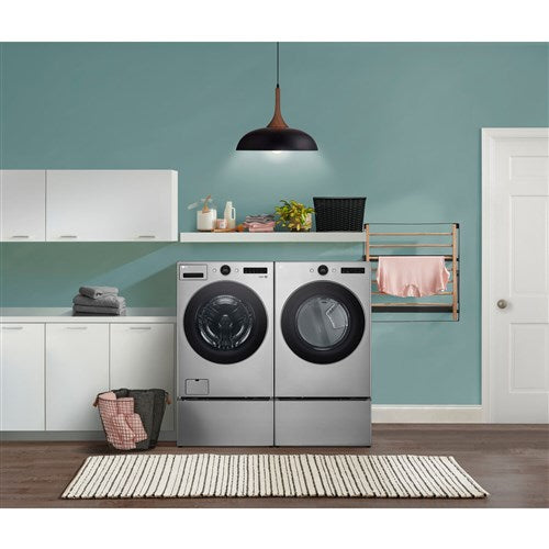 LG - 4.5 CF Ultra Large Capacity Front Load Washer with AIDD, Steam, Wi-Fi - WM5500HVA
