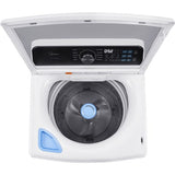 Midea - 4.4 CF Top Load Washer, Agitator, Stainless Tub - MLTW44A4BWW