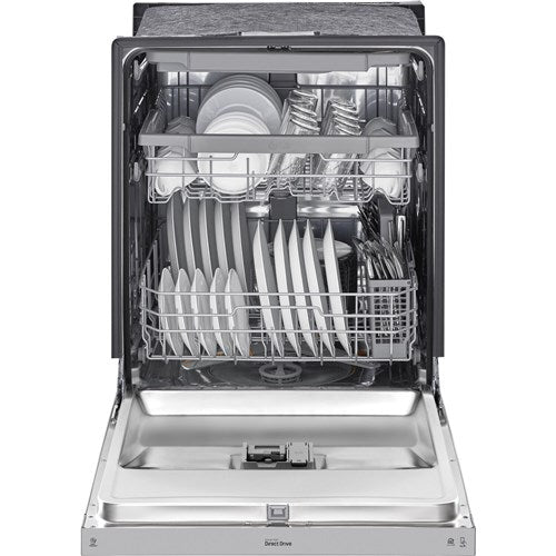 LG - 24" Front Control Dishwasher, 48 dBA, QuadWash, EasyRack Plus, 3rd Rack - LDFN4542S