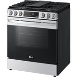 LG - 5.8 CF Gas Single Oven Slide-In Range, Air Fry, Fan Convection, ThinQ - LSGL5833F