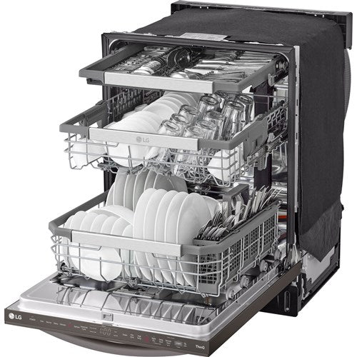 LG - 24" Top Control Dishwasher, 42dB, Smart WiFi, QuadWash Pro, Dynamic Dry - LDTH7972D