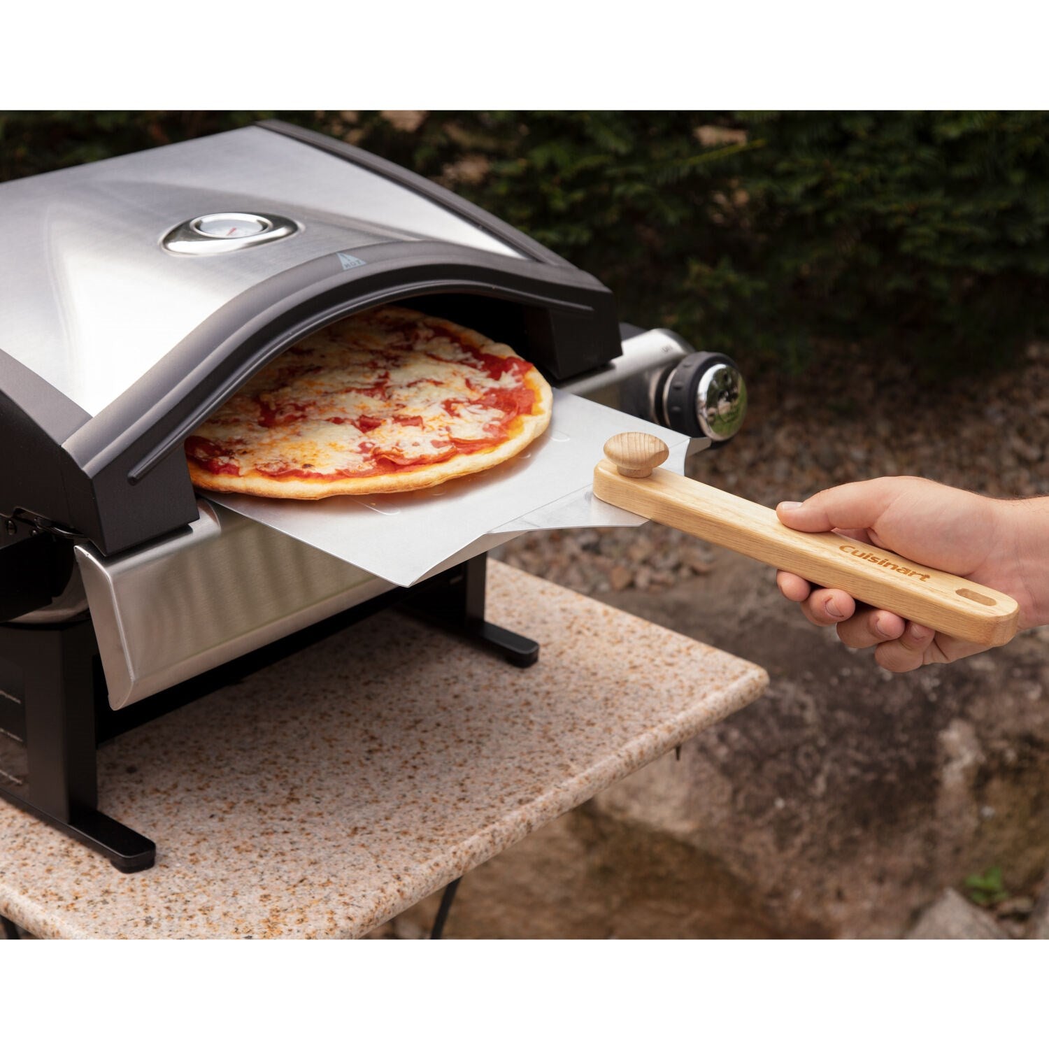 Cuisinart Grill - 12" Pizza Peel with Folding Wooden Handle - CPP-612