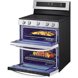 LG - 7.3 CF / 30" Double Electric Range, ProBake Convection, Air Sious Vide - LDEL7324SE