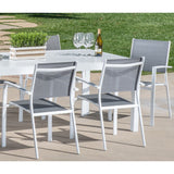 Mod Furniture - 9pc Dining Set: 8 Aluminum Chairs and 1 Extension Table