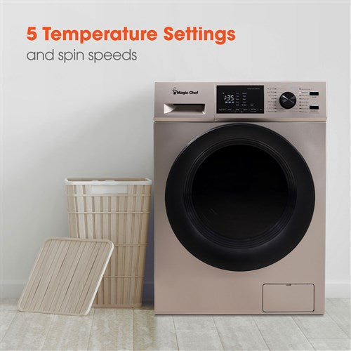 Magic Chef - 2.7 cu. ft. All-in-One Washer & Ventless Dryer Combo - Gold - MCSCWD27G5