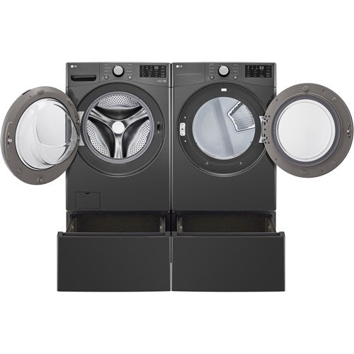LG - 5.0 CF Front Load Washer (WM3470CM) & 7.4 CF Electric Dryer (DLE3470M) - WM3470CM-E-KIT