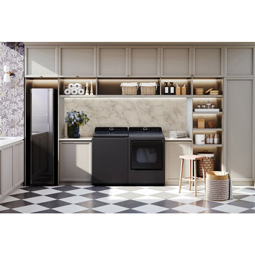 LG - 7.3 CF Gas Dryer, LCD Digital Dial Control, Wi-Fi, Easy Load, Steam - DLGX8601BE