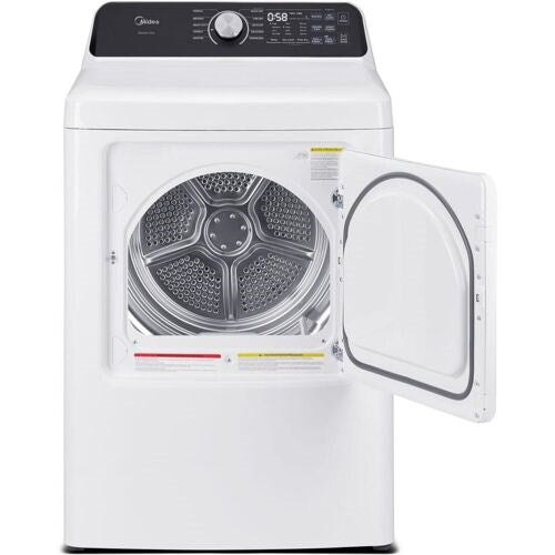 Midea - 7.0 CF Gas Dryer, Sensor Dry - MLTG45N4BWW