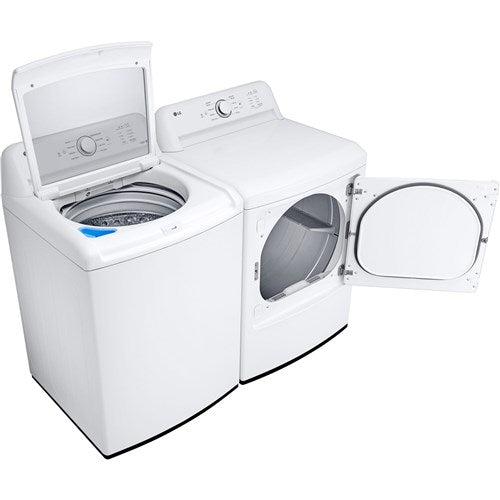 LG - 4.1 CF Top Load Washer (WT6105CW) & 7.3 CF Electric Dryer (DLE6100W) - WT6105CW-E-KIT