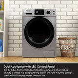 Magic Chef - 2.7 Cu Ft Washer Dryer Combo - Grey - MCSCWD27S5