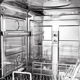 Midea - 24" Front Control Dishwasher, 52 dBA, Hybrid Tub - MDF24P1BWW