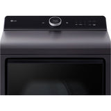 LG - 7.3 CF Gas Dryer, LCD Digital Dial Control, Wi-Fi, Easy Load, Steam - DLGX8601BE