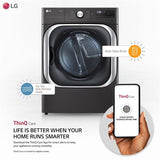 LG - 9.0 CF Mega Capacity Electric Dryer with Sensor Dry, Turbo Steam - DLEX8900B