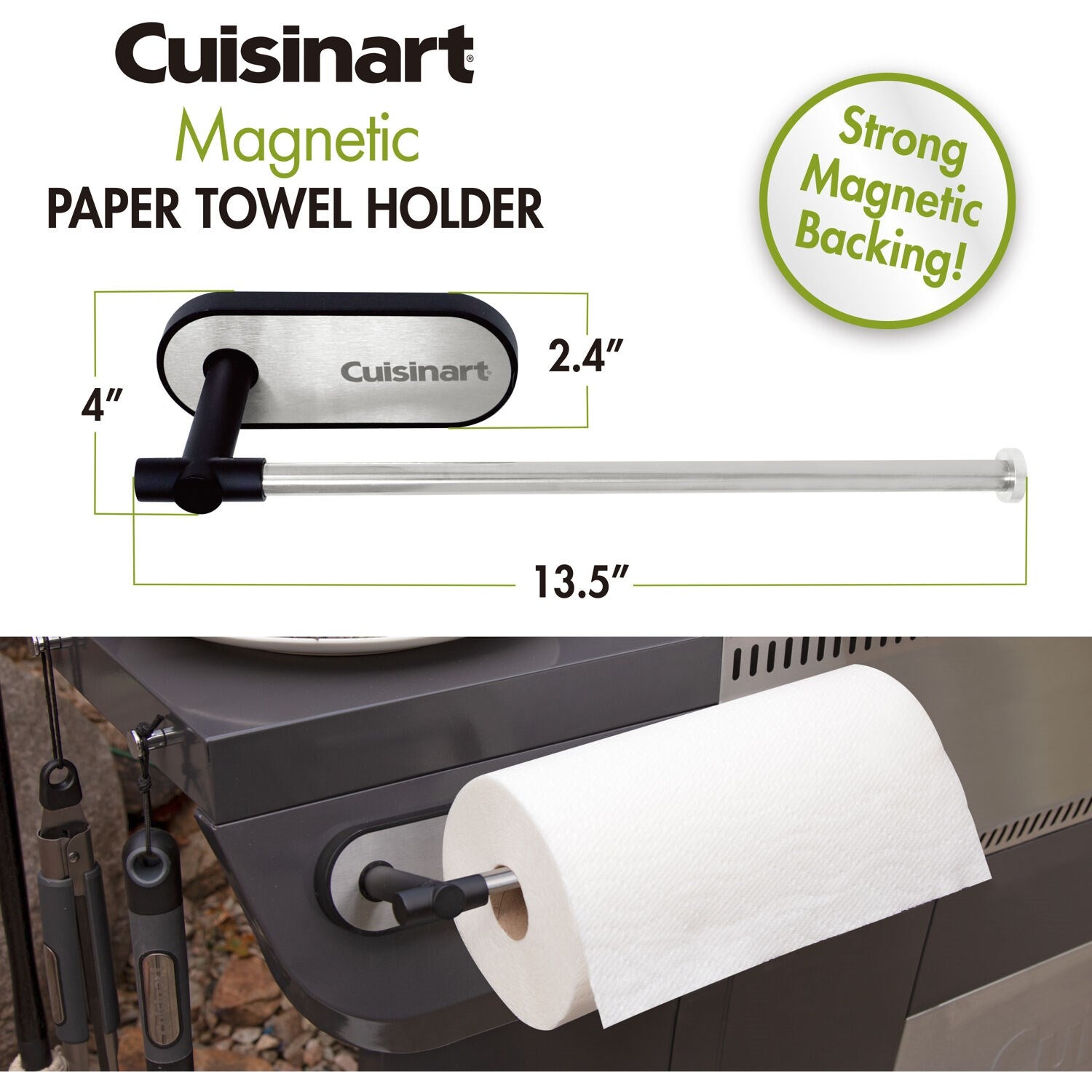 Cuisinart Grill - Magentic Paper Towel Holder, Can Use Vertical or Horizontal - CMP-250