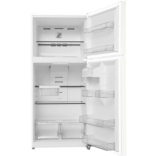 Midea - 21 CF Top Mount Refrigerator, Glass Shelves, Ice Maker Ready, ESTAR - MRT21D3BWW