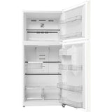 Midea - 21 CF Top Mount Refrigerator, Glass Shelves, Ice Maker Ready, ESTAR - MRT21D3BWW