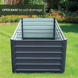 Hanover - Galvanized Steel Raised Rectangle Garden Bed 71"x35"x22" - Grey - HANRECGB-4GRY