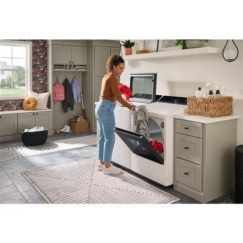 LG - 5.5 CF Top Load Washer, TurboWash 3D, Wi-Fi, Easy Unload - WT8400CW
