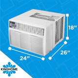 KINGHOME - 15,000 BTU Window Air Conditioner with Electronic Controls, Energy Star | KHW15BTE