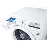 LG - 4.5 CF Front Load Washer (WM3400CW) & 7.4 CF Gas Dryer (DLG3401W) - WM3400CW-G-KIT