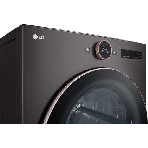 LG - 7.4 CF Ultra Large Capacity Gas Dryer w/ Sensor Dry, TurboSteam, Wi-Fi - DLGX6501B