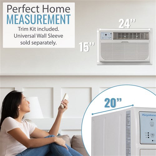 KEYSTONE - 10,000 BTU Through the Wall Heat/Cool Air Conditioner | KSTAT10-2HC