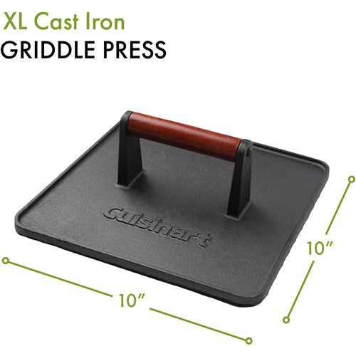 Cuisinart Grill - XL Cast Iron Griddle Press 10" x 10" - CGPR-223