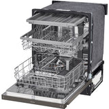 LG - 24" Front Control Dishwasher, 48 dBA, QuadWash, EasyRack Plus, 3rd Rack - LDFN4542D