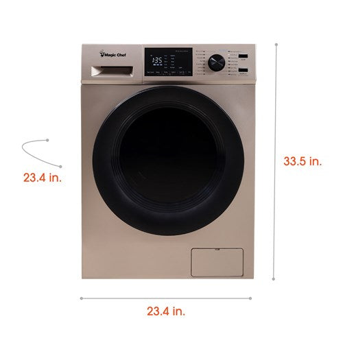 Magic Chef - 2.7 cu. ft. All-in-One Washer & Ventless Dryer Combo - Gold - MCSCWD27G5