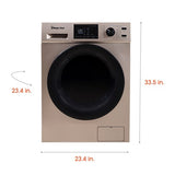 Magic Chef - 2.7 cu. ft. All-in-One Washer & Ventless Dryer Combo - Gold - MCSCWD27G5