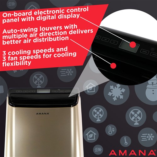 AMANA - 12,000 BTU Portable AC | AMAP121AD-2
