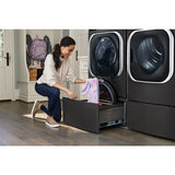 LG - 9.0 CF Mega Capacity Electric Dryer with Sensor Dry, Turbo Steam - DLEX8900B