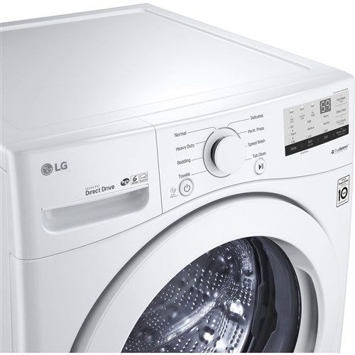 LG - 4.5 CF Front Load Washer (WM3400CW) & 7.4 CF Electric Dryer (DLE3400W) - WM3400CW-E-KIT