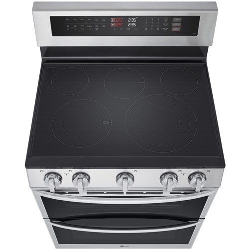 LG - 7.3 CF / 30" Double Electric Range, ProBake Convection, Air Sious Vide - LDEL7324SE
