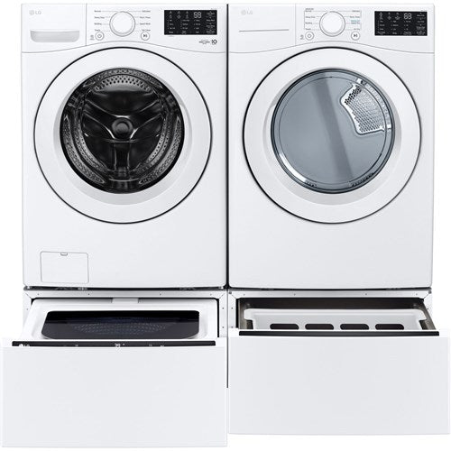 LG - 5.0 CF Front Load Washer (WM3470CW) & 7.4 CF Gas Dryer (DLG3471W) - WM3470CW-G-KIT